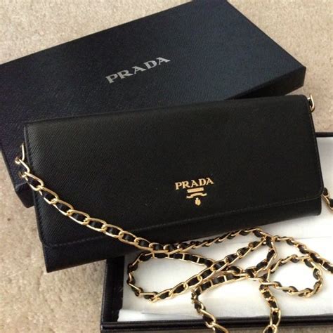 prada wallet on chain ebay|authentic prada wallet.